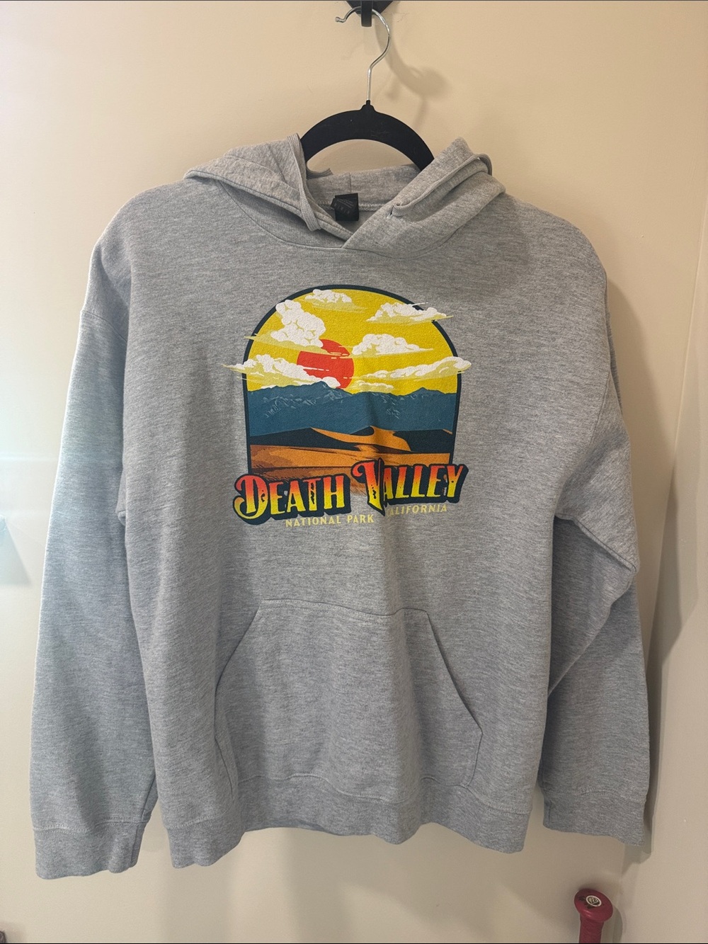 Death Valley National Park California Graphic Pullover Hoodie - Gray